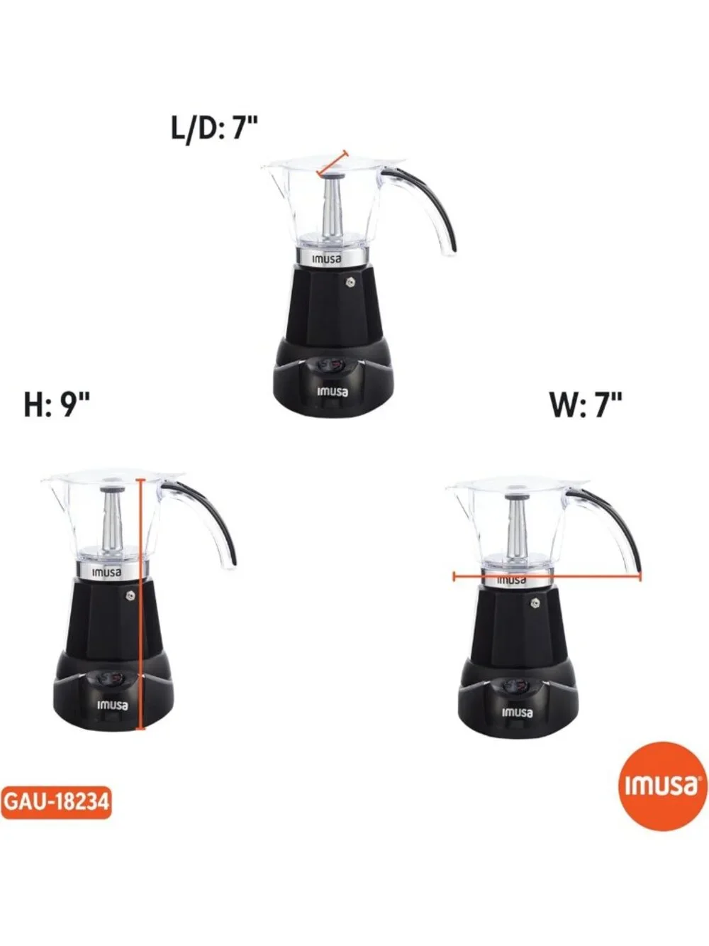 Electric Espresso Maker - 6/3 Cup Coffee Machine for Cuban Coffee & Moka Drinks